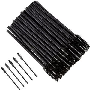 wimperborstel wimperstick applicator cosmetica make-up borstel kit (zwart 50 stuks)