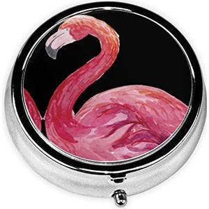 Flamingo's om de Pillendoosje Decoratieve Doos van de Pillendoos, Twee Compartiment Pillendoosje
