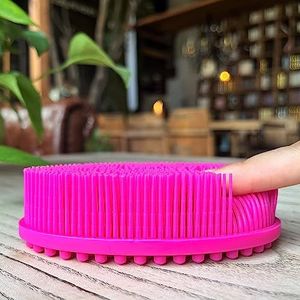 Hoogwaardige sensorische borstel voor kinderen of autisme, zachte siliconen lichaamsschrobber, 2-in-1 sensorische kamer-ergotherapieborstel, siliconen luffa, huisdierdoucheborstel, badborstel