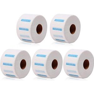 Nek Papier, MOGOI 5 Rollen Nek Beschermende Paper Wegwerp Strips, Rekbare Nek Kapper Kraag Cover Handdoek Papier voor Kappers en Kappers