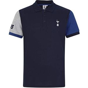 Tottenham Hotspur FC - Poloshirt met clublogo voor mannen - Officieel cadeau - Marineblauw contrasterende mouw - Medium