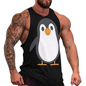 Pinguïn heren tanktop grafische mouwloze bodybuilding T-shirts casual strand T-shirt grappige gym spier