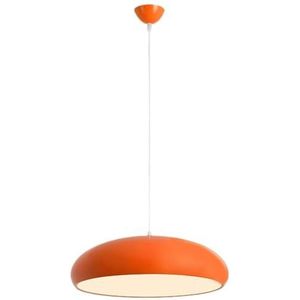 LANGDU Industriële metalen lampenkap kroonluchter moderne Amerikaanse stijl restaurant decor hanglamp met verstelbaar snoer - E27 voet hanglamp for keukeneiland eetkamer slaapkamer (Color : Orange,