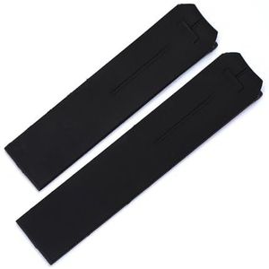 Jeniko 20 mm 21 mm zwart oranje siliconen rubberen band compatibel met Tissot TOUCH COLLECTION EXPERT SOLAR-serie T091T013 T081 herenhorlogearmband (Color : Black no clasp, Size : 21mm)