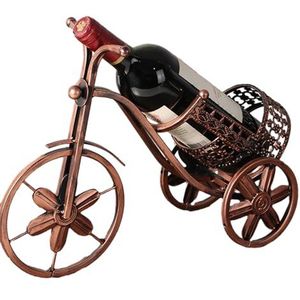 Kleine wijnrekken aanrecht, tafelblad wijnrek | Wijnflessenrek met driewieler in de vorm van een fiets - Creatieve barwijnhouder, vrijstaande wijnfleshouder, wijnplankgeschenken