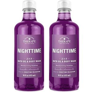 Village Naturals Therapy Aches and Pains Nighttime Relief Foaming Bad Oil and Body Wash (3) by Village Naturals Therapy