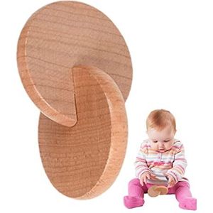 Elinrat Montessori Schijfspeelgoed in elkaar grijpend - Safe Montessori interlocking schijven baby houten speelgoed - houten rammelaars voor peuters, baby-puzzelspeelgoed ontwikkeling van
