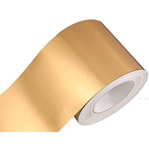 Behangrand Zelfklevende PVC wand- en plafondrandstrip, 5 m, veelkleurig, diverse maten, x(Brushed Gold,10cm(W) X5m(L))