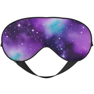 Magic Galaxy Sky Paars Print Lichtgewicht Slaapmasker Ademend Lichtblokkerend Reizen Yoga Outdoor Avonturen