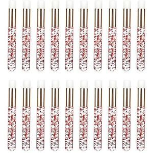 20 Stuks Wimper Shampoo Borstels Cosmetische Wimper Cleaner Peel Off Remover Tool Rood Rood Goud
