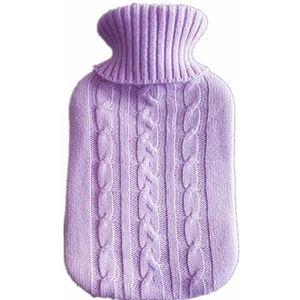 DieffematicRSD Warmwaterkruik Grote gebreide warmwaterzakhoes Warm Koudbestendig Warmtebehoud Warmwaterkruikhoes voor winter Warm houden (Color : Light purple)