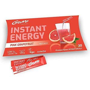GoMo ENEGY® 100% Natuurlijke vitaliteitsdrank | Suikervrij uithoudingsvermogen en energieversterker | Booster voor Energie, Focus & Concentratie | Veganistisch, Caloriearm, Stevia gezoet | PINK GRAPEFRUIT 30 Porties
