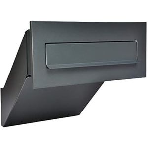 Wanddoorworp - Inbouwbrievenbus - Antracietgrijs - XXL - RAL 7016