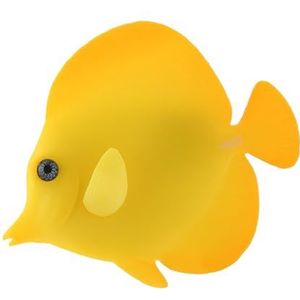 Kunstmatige Siliconen Aquariumvissen Kom - Levensechte Betta Vis Decoratie Ornamenten met Grappige Gouden Nep-vis (Blauwe Goudvis