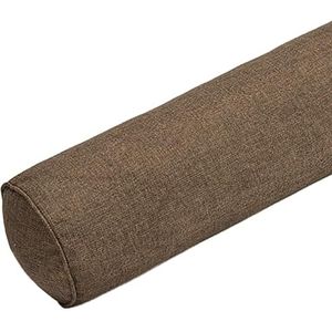 Cilindervormig Nekkussen, Ergonomisch Rond Cervicaal Rolkussen, Afneembare Hoes, voor Ondersteuning Van Kantoor/bank/bed/hoofd/nek/rug en Benen.(Coffee color,15x80cm)