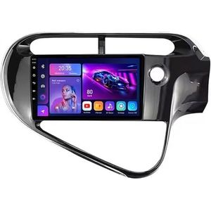 9"" 2 DIN Android 14 Autoradio Stereo voor Toyota Prius C 2018-2020 met draadloze CarPlay Backup Camera Stuurwielbediening GPS Navigatie Bluetooth(L20(2+32G))