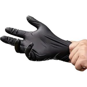 20/50/100 stuks zwarte wegwerp nitril handschoenen waterdicht for keuken, badkamer, afwas, nagelkunst, kappers(100PCS,M)
