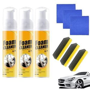 Schuimreiniger, Auto Magic Foam Cleaner, Multifunctionele Foam Cleaner Spray, Foam Cleaner All Purpose, Foam Cleaner voor auto, Krachtige Vlekverwijdering Kit (3 stuks)