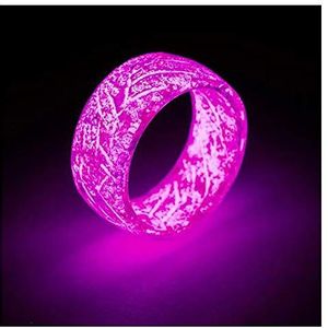 Guajave Lichtgevende Glow Ring gloeiend In De Donkere Sieraden Unisex Decoratie voor Vrouwen Mannen, 11, Paars