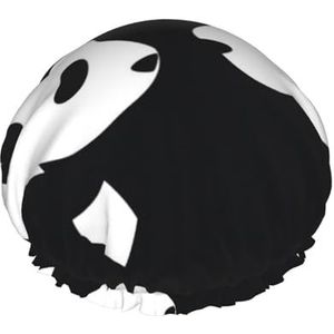 Panda Animal Shower Caps, Herbruikbare Douche Cap Voor Vrouwen, Dubbellaags Waterdicht Haar Cap, Voor Alle Haarlengtes