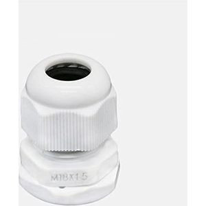 Kabelaansluiting van plastic nylon Kabelwartel for aansluitdoos, 10 stuks, IP68, meerkleurig, nylon, meerdere PG-maten(White,PG29)