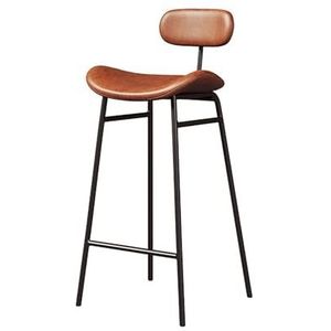 Barkrukken, industriële PU-stoel Modern ontworpen barstoel met rugleuning, thuisbar/pub hoge kruk barkruk