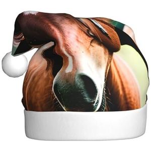 SSIMOO Twee paarden Kerstfeest Hoeden Volwassen Kerst Hoeden, Vakantie Party Accessoires, Licht Op Het Feest!