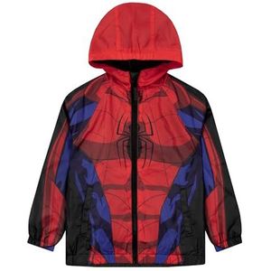 Marvel Spiderman Jas, Superheld Regenjas Voor Kinderen, Spiderman Regenjas Voor Jongens, Waterafstotende Jas Jongens, Rood 128