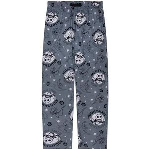 Jack's ongelofelijke kerstreis/Nightmare Before Christmas 100% Katoen Pyjama Broek voor Heren, Nightmare, S, Grijs