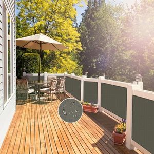 NAKAGSHI Zonnezeil, antraciet, 1,5 x 3,8 m, zonnezeil, rechthoekig, waterdicht, uv-bescherming 95%, geschikt voor tuin, outdoor, terras, balkon