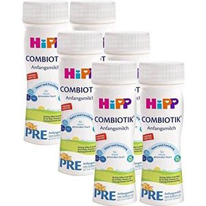 Hipp Combiotik PRE kant-en-klare melk, 200 ml, 6-pack (6 x 200 ml, totaal volume 1,2 liter)