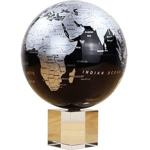Geografische bollen Nieuwste wereldbol met heldere kristallen basis, automatisch roterende verlichte wereldbol for volwassenen en kinderen, kantoordecoratie, wereldbol met een diameter van 5,9 inch Th
