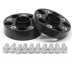 aluminium wielafstandhouders 2 Stuks Wiel Pakking + 10 Bouten 20-80 Mm 5X112 66.5 Wiel Spacer Pak Voor Serie Spoorverbreders Adapter Wielafstandhouders(55mm)
