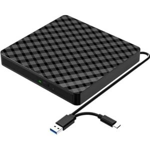 Externe CD DVD-drive 2-in-1 USB3.0 Type C Slanke beschermbare DVD-RW optische drives CD-speler Branderlezer for laptop Desktop PC