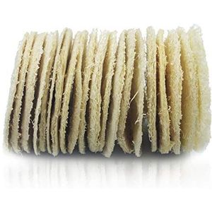 Bleu Bath (20 PACK) MINI-Sized Exfoliërende teint Pure Loofah Gezicht Pad Hernieuwbare Douche Scrubber Spons Gladde Disc Pad Scrubber Make-up Cleanser Pad