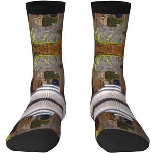 yagDAA Italiaanse Street Print Crew Sokken Voor Mannen Atletische Sokken Vrouwen Gezellige Enkel Sokken Voor Sport Running Workout, 2 Zwart-1, One size