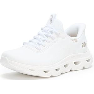 Skechers Glide Step Arc Waves Slip-ins Sneakers voor dames, Wit weelderige tuin, 35 EU