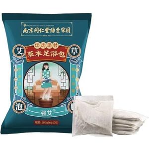 30 Zakjes Kruidenvoetbad, 8 Kruidenbubbel Voetbad, Verjaagt Kou en Verlicht Vermoeidheid, Verbetering van de Slaap(1 bag)