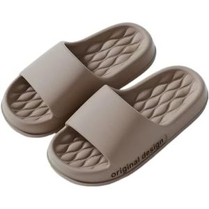 Cloudies slippers voor dames, Heren Zomer - Lichtgewicht Binnen/Buiten Comfort Pantoffels met Zachte Zool voor dames en heren | House Slides douchesandalen(Brown,45 EU)