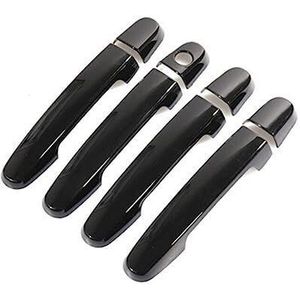Autodeurgrepen Glanzend zwarte decoratieve autodeurgreepbekleding Voor Toyota Aygo MK2 2015-2018(‎1)