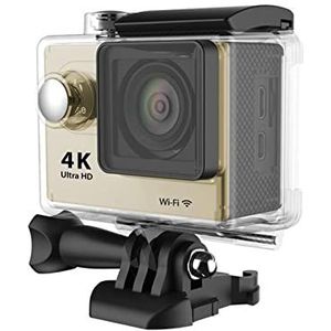 Actiecamera, Sportcamera Draadloze Wifi Mini Smart High-Definition Outdoor Waterdichte Camera 4K Sport DV(Golden)
