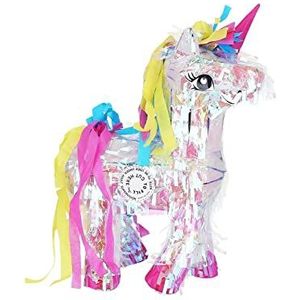 Smiffys Iriserende Eenhoorn Piñata 25x41cm, Feest- & Carnaval Verkleedjurk, Kinderaccessoires