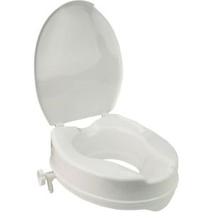 Stock-Fachmann® Smart In 5 cm, 10 cm of 15 cm, met deksel of zonder deksel, wc-zitverhoging, toilet voor senioren, kleur wit, belastbaar tot 200 kg