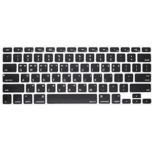 MiNGFi Siliconen Toetsenbordbeschermer Koreaans voor MacBook Pro 13"" A1278 A1425 A1502 Air 13"" A1369 A1466 Pro 15"" A1398 A1286 Pro 17"" A1297 (2008–2017) US/ANSI - Zwart