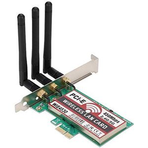 ASHATA Dual Band WLAN-kaart met 450 Mbit/s, Wireless PCI Express-Adapter WLAN-adapter Netwerkkaart voor desktopcomputer voor XP / 8/8.1/10 (WIE4530)