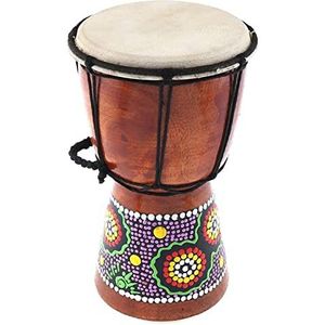 Djembe Drum 4 Inch / 6 Inch / 8.5 Inch Hoge Kwaliteit Professionele Afrikaanse Djembe Drum Kleurrijke Hout Goede Geluid Traditioneel Muziekinstrument (Color : 4 inch)