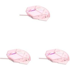 Tityvirnix 3 set Bedrade Gaming Muis Draagbare Vervanging Meisjes Bedrade 7 Sleutel 4 Gear Geluidsarme USB Interface Ergonomische Laptop Muizen Accessoires