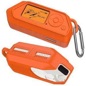 Siliconen hoes voor Flipper Zero, zachte beschermhoes voor Flipper Zero Device, anti-kras beschermhoes voor Flipper Zero WiFi met karabijnhaak (oranje)