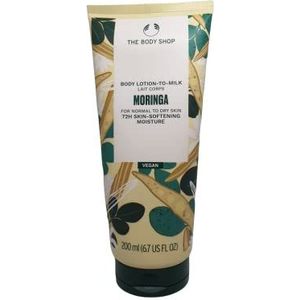 The Body Shop MORINGA Body Lotion-To-Milk For Normal to Dry Skin 72H Moisture Vegan 200 ml