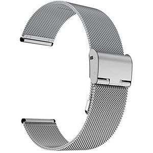 ENICEN 22mm 20mm Watch Band Strap Compatible With Samsung Galaxy Watch Active 2 Band Compatible With Samsung Gear S3-riempassing for Samsung Galaxy Horloge 42mm 46 mm (Color : Silver, Size : 18mm)